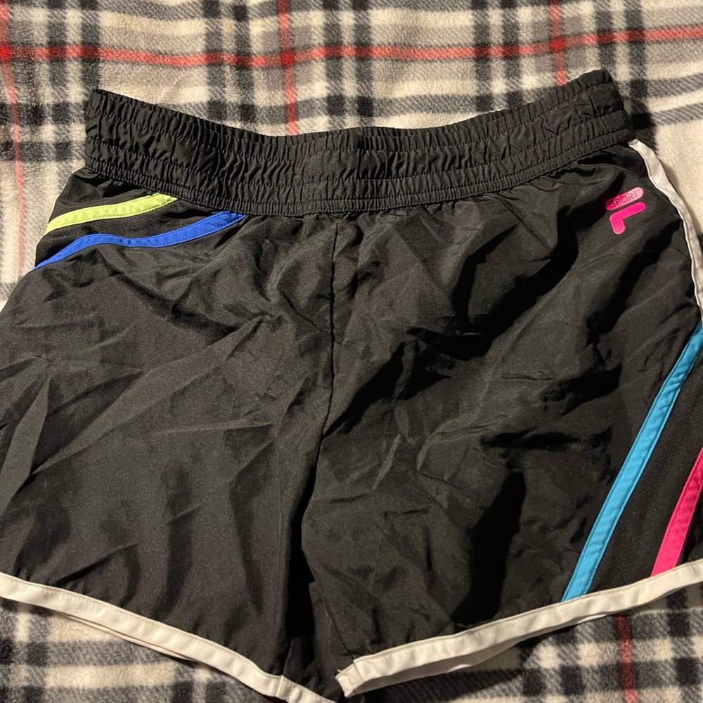 Black athletic shorts